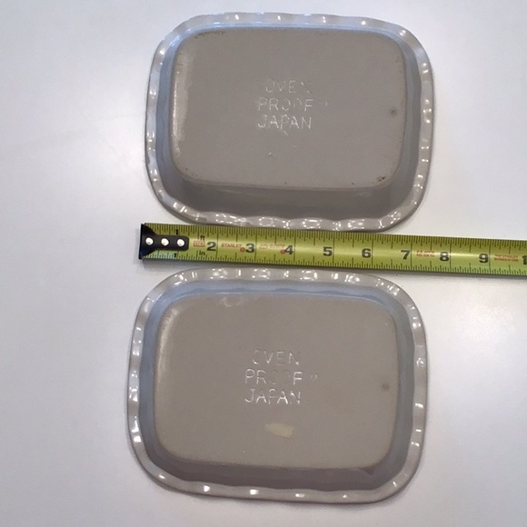 Vintage 2 Oven Proof Safe Baking Dishes Japan Small Mini Pie Au Grautin - Picture 8 of 11